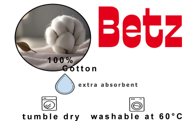Bib white, blue border, size: 30x40 cm by Betz